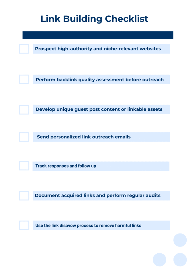 link building checklist